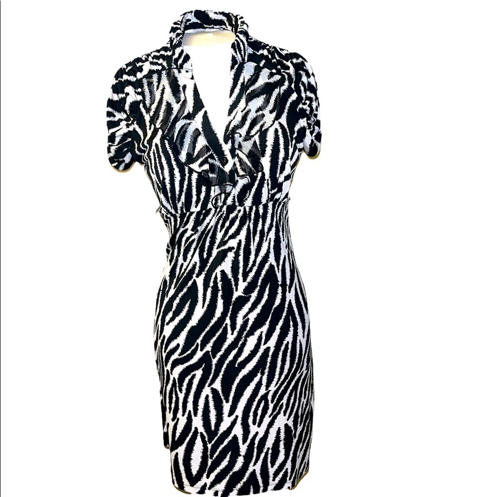 Heart Soul Black White Midi Dress